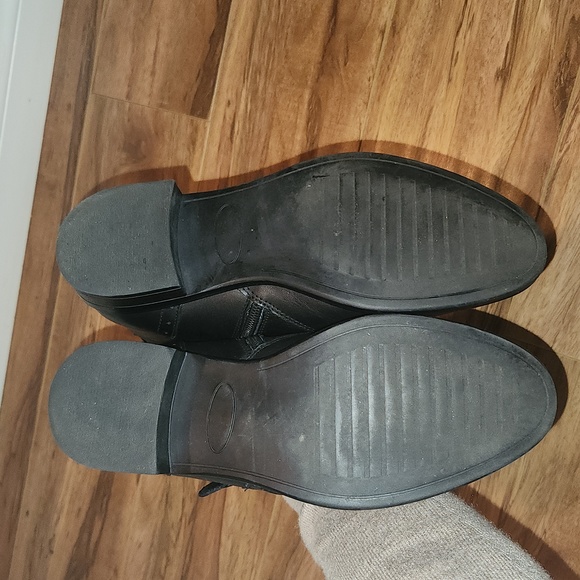 Black Genuine Leather Ankle Boots, size 6 - Picture 7 of 8